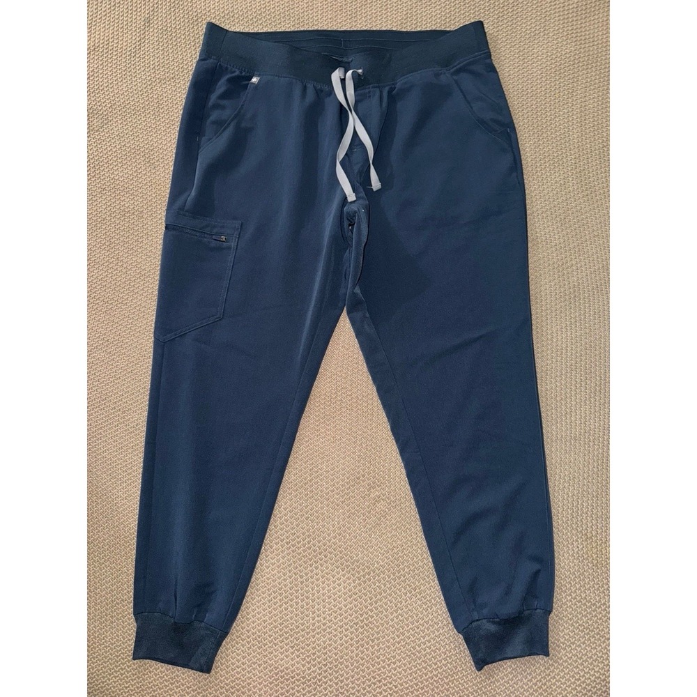 Figs Women's Zamora Teal Skinny Jogger Scrub Pants Size X-Large